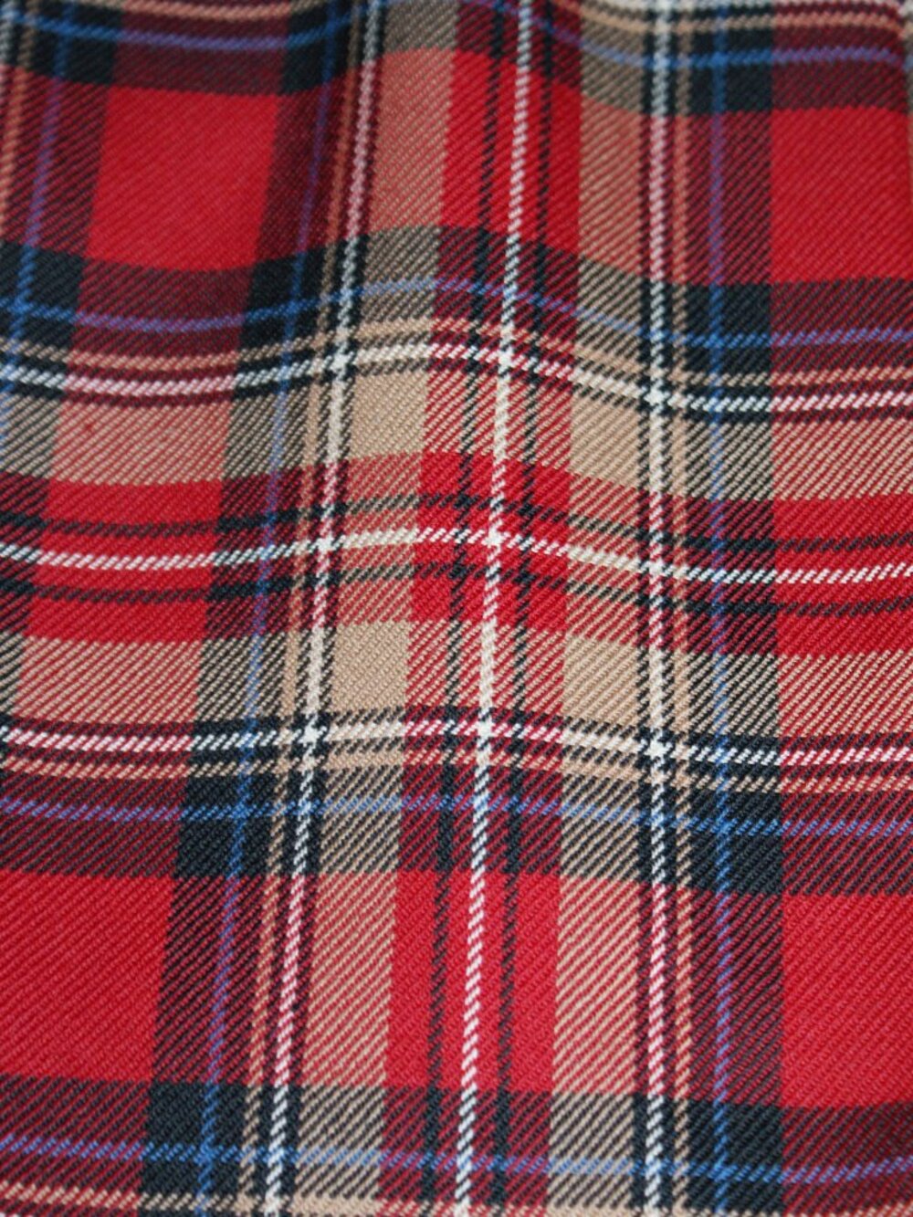 Wool Pleated Midi Skirt - Red and Tan Plaid - 14 - LIKE NEW - Picture 15 of 16